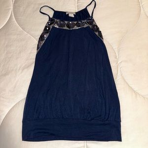 Blue Sequin Top